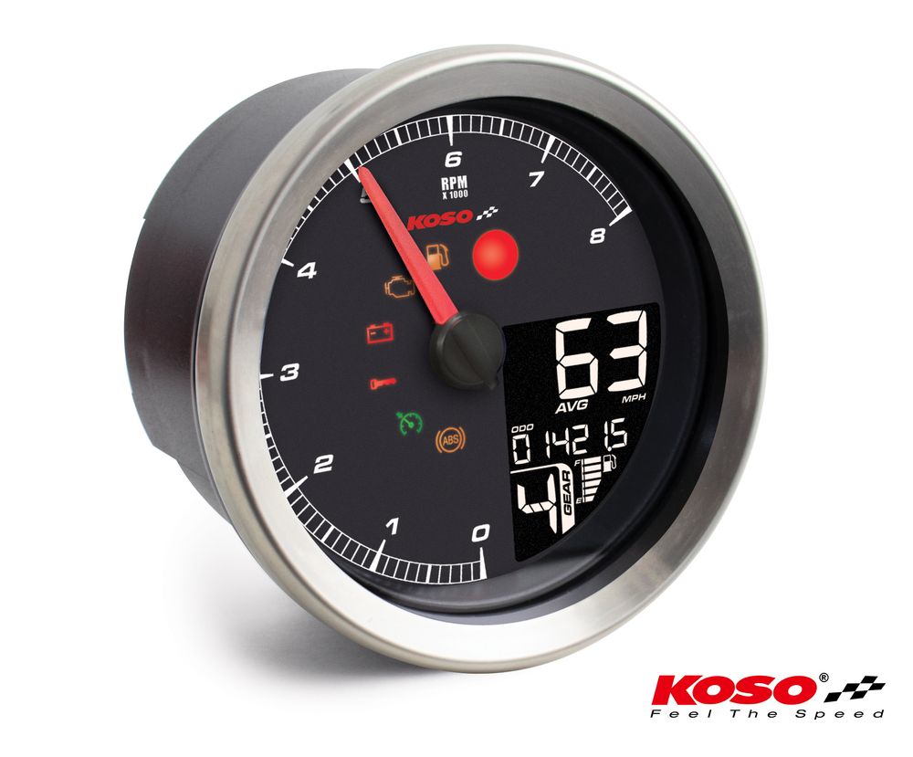 KOSO HD-01-04 for XL-883 & XL-1200 2014+ //Softail 2011+ // Dyna 2012+ silver edge
