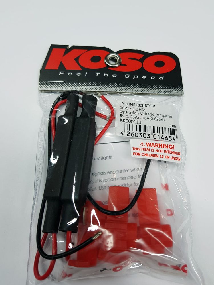 Widerstand fuer LED Blinker - 10W 3 Ohm - Kit aus 2 Widerstaenden