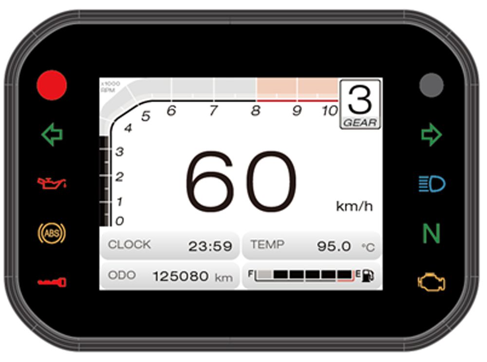 RX-3S TFT multifunction meter 15,000 RPM