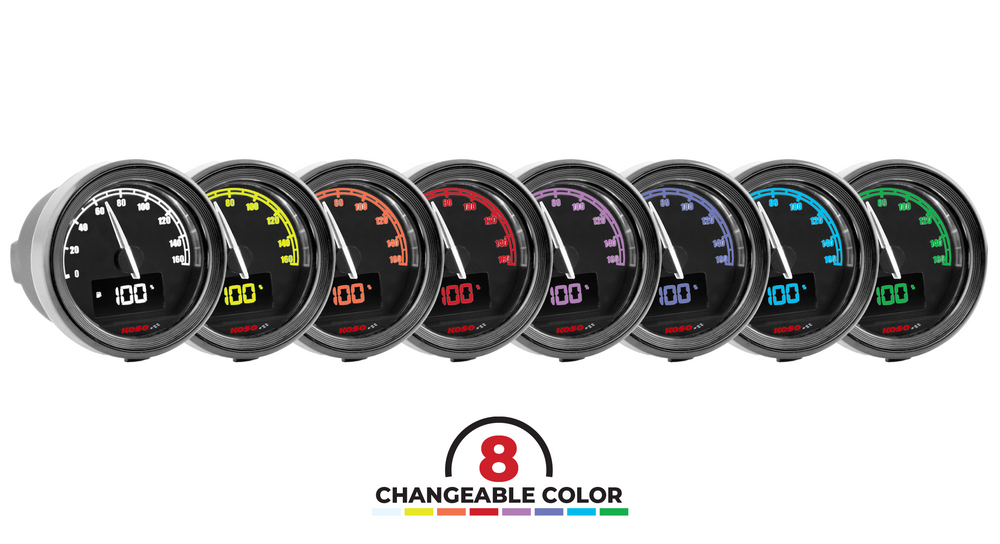 KOSO D48 TNT-05 Tachometer 160 km/H mph ABE chrom