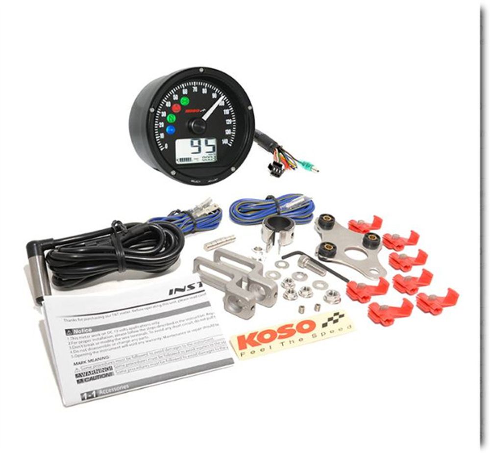 Anleitung D75 Tachometer mit schwarzem Ziffernblatt