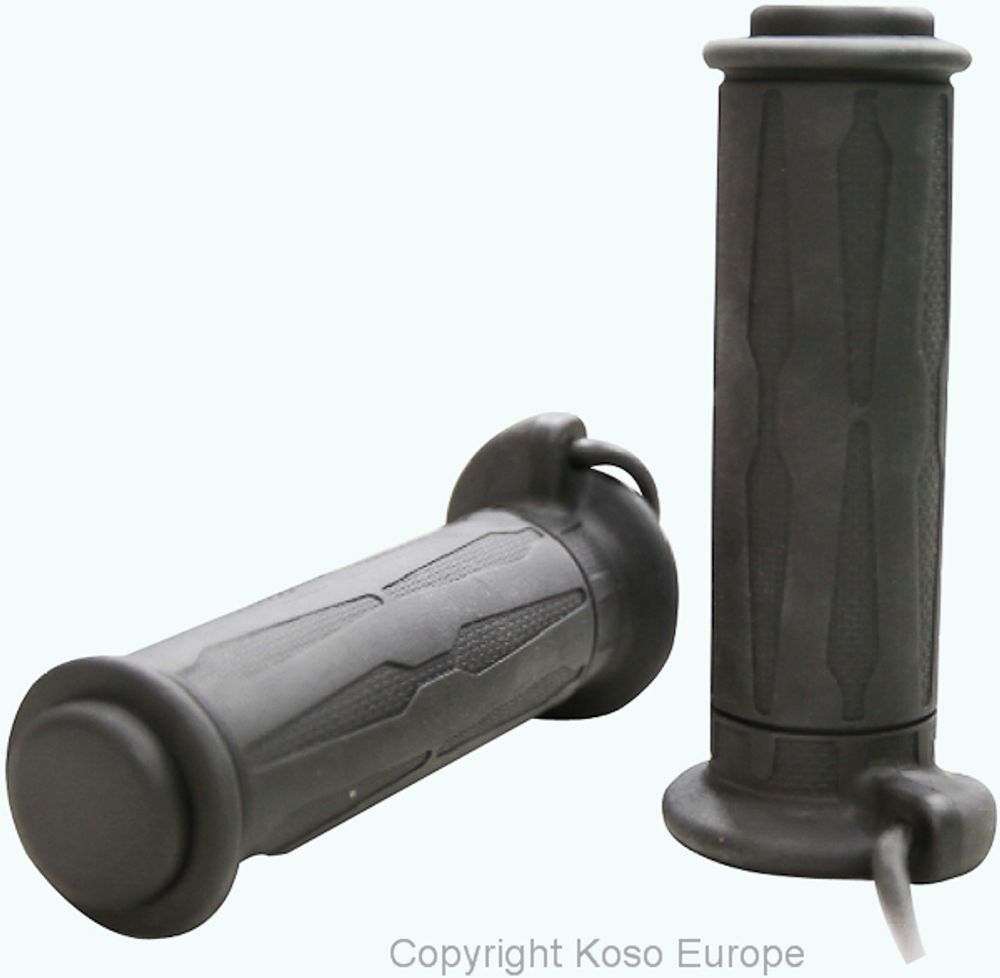 Heated grips 7/8 inch + 7/8 inch L=130mm with external switch - black