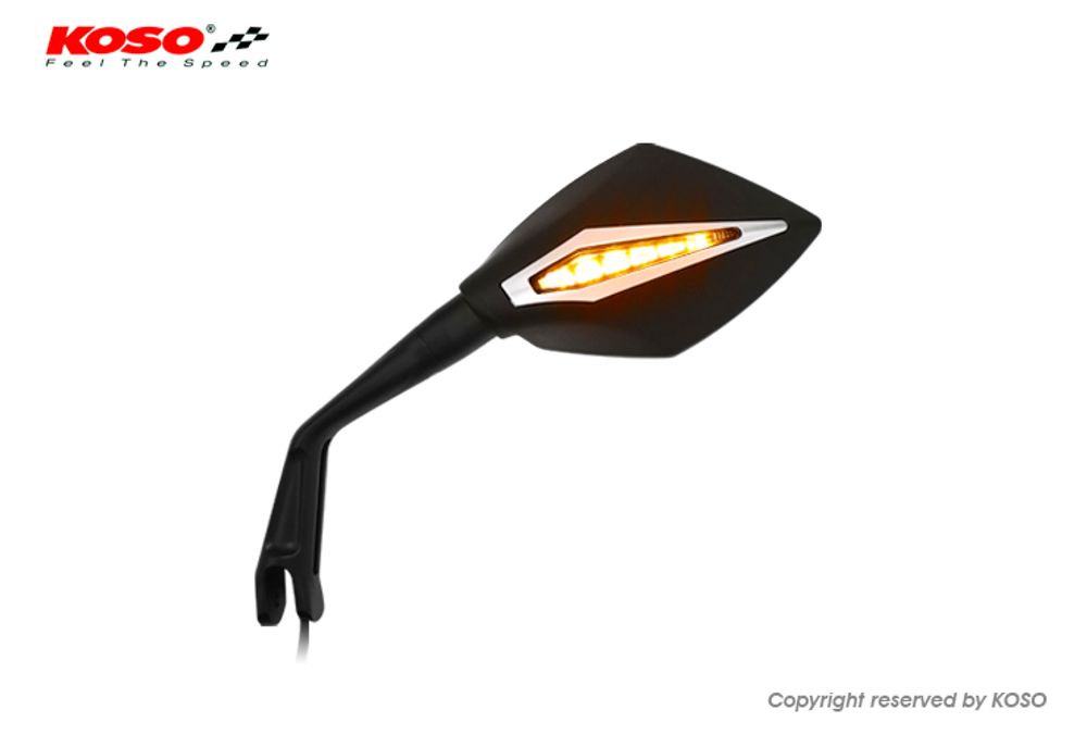 BLADE Style Spiegel (rechte Seite) mit integriertem Lauflicht Blinker