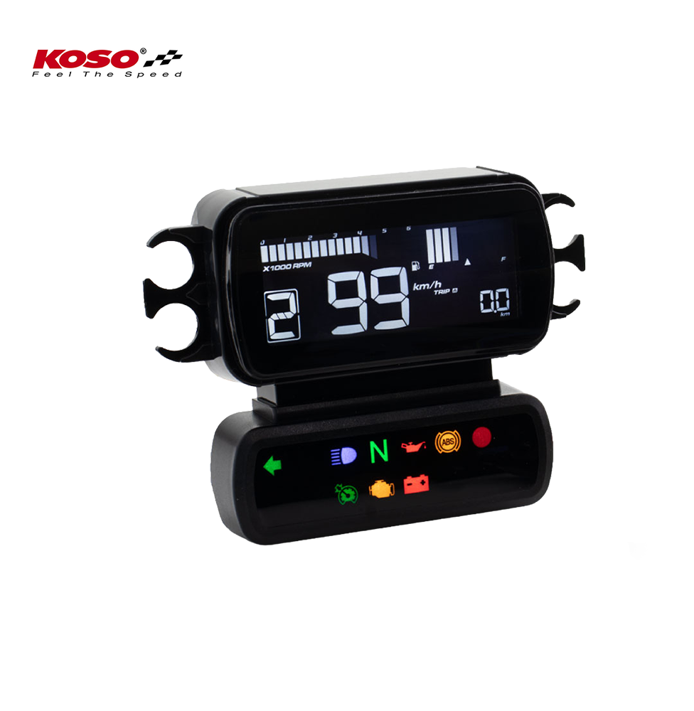 Koso D2 Multifunktions Meter passend für HD® 2004-2013 Dyna, Softail, 883