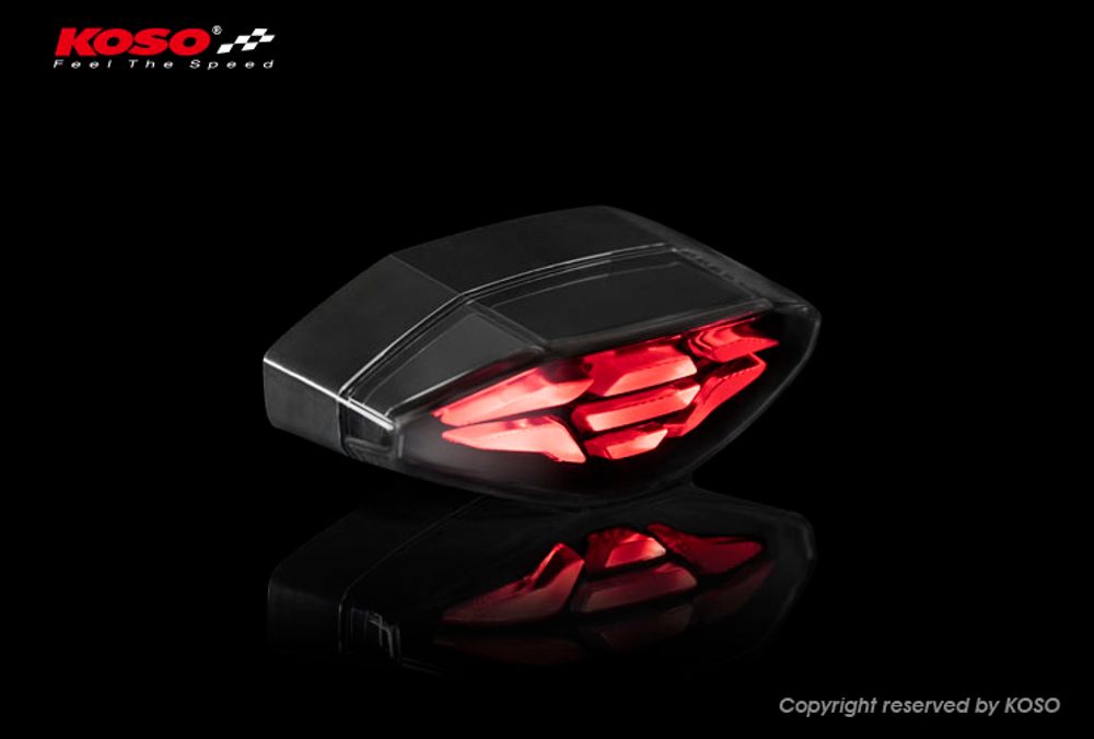 KOSO LED taillight GT-04 (smoke glass) E-tested