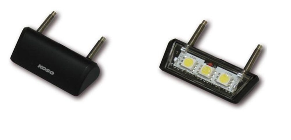 LED Nummernschildbeleuchtung, Drop (schwarz) E-geprüft