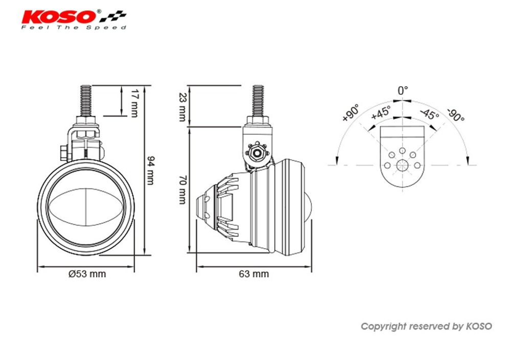KOSO Aurora LED Nebelscheinwerfer schwarz E-geprüft