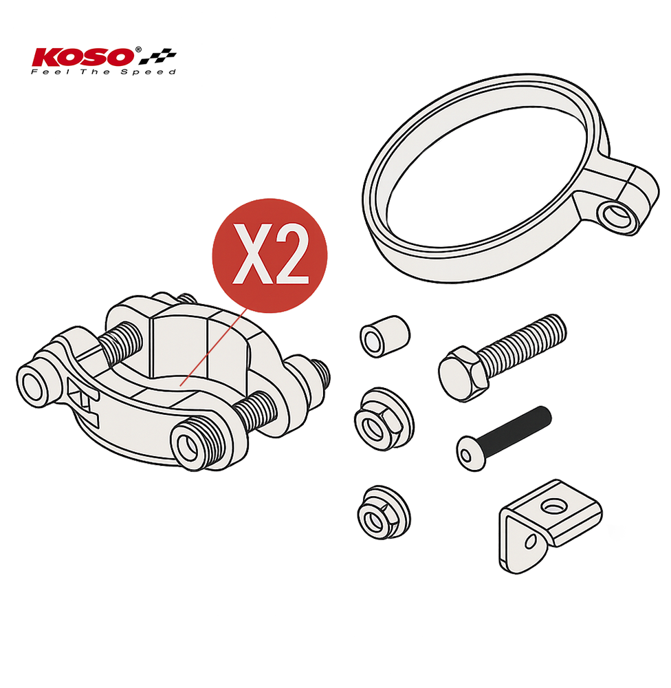 KOSO Haltekit Mini Scheinwerfer