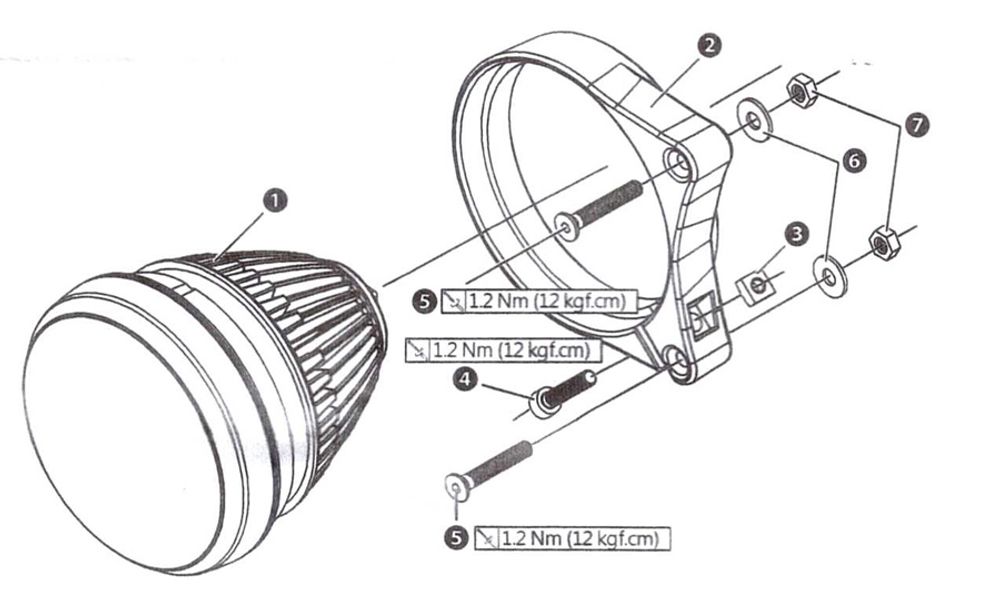 Hawkeye LED Hauptscheinwerfer Fernlicht