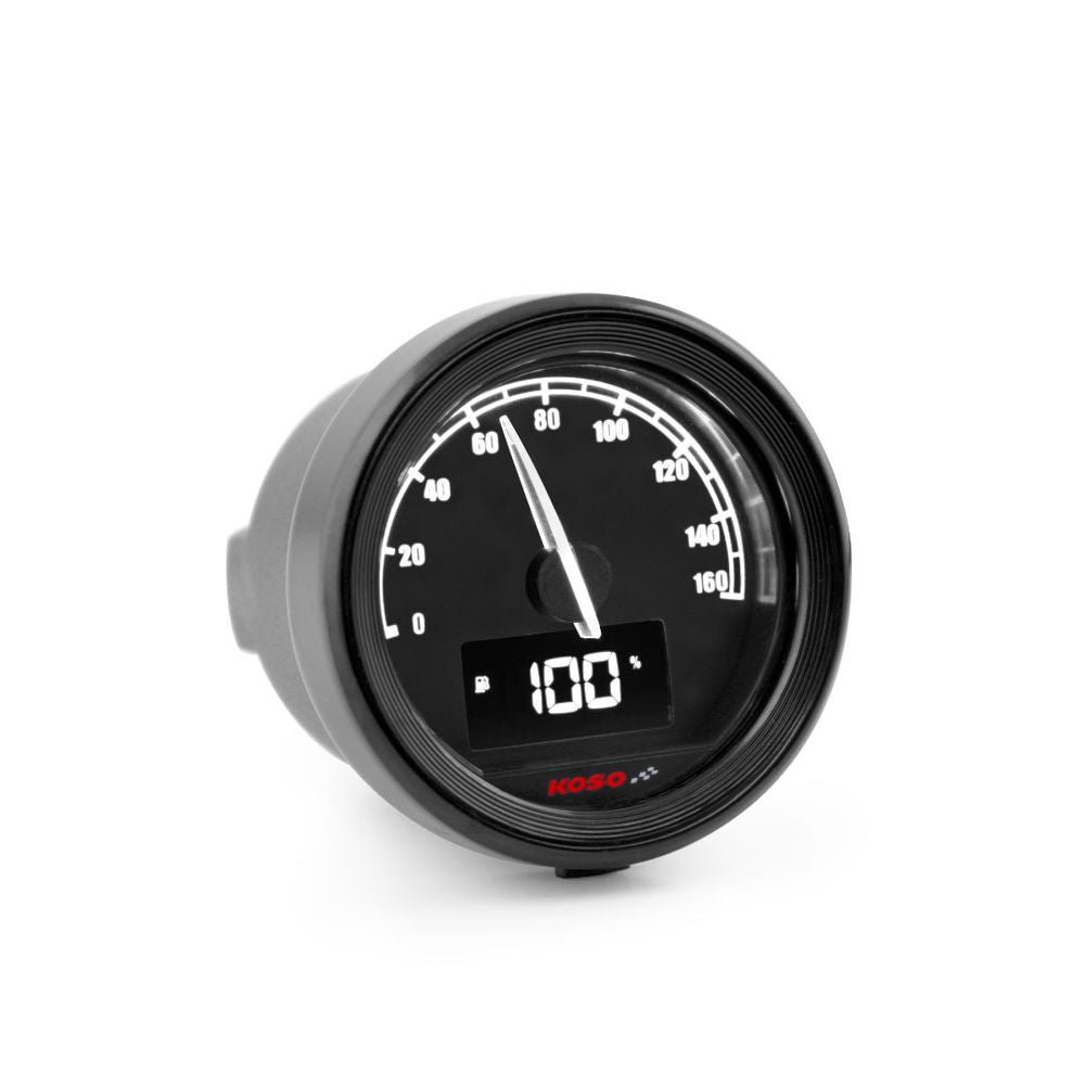 KOSO D48 TNT-05 Tachometer 160 km/H mph ABE schwarz