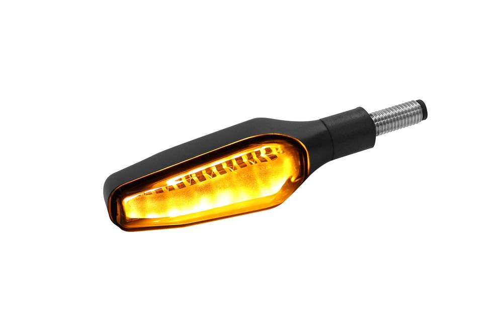 KOSO GW-04 indicators, E-approved, pair (2 pieces) clear glass 