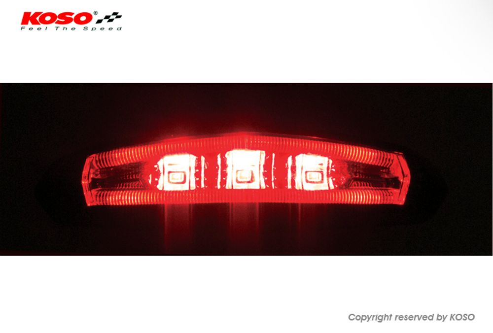KOSO LED taillight GT-01 (smoked glass) E-tested