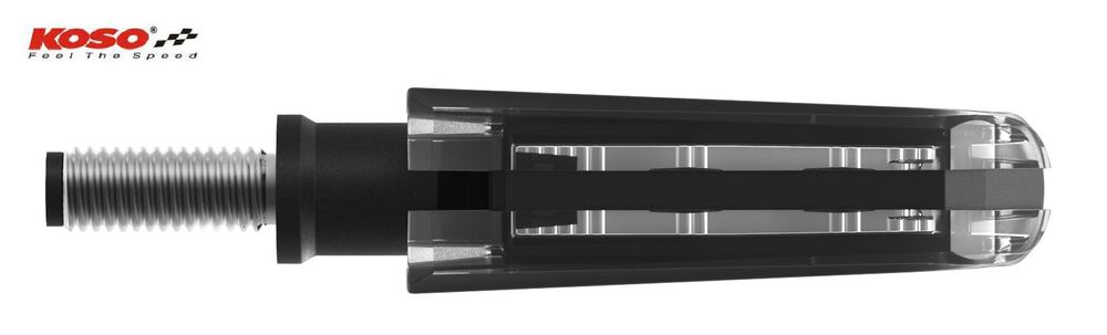 KOSO LED indicator Shadow, matt black E-tested