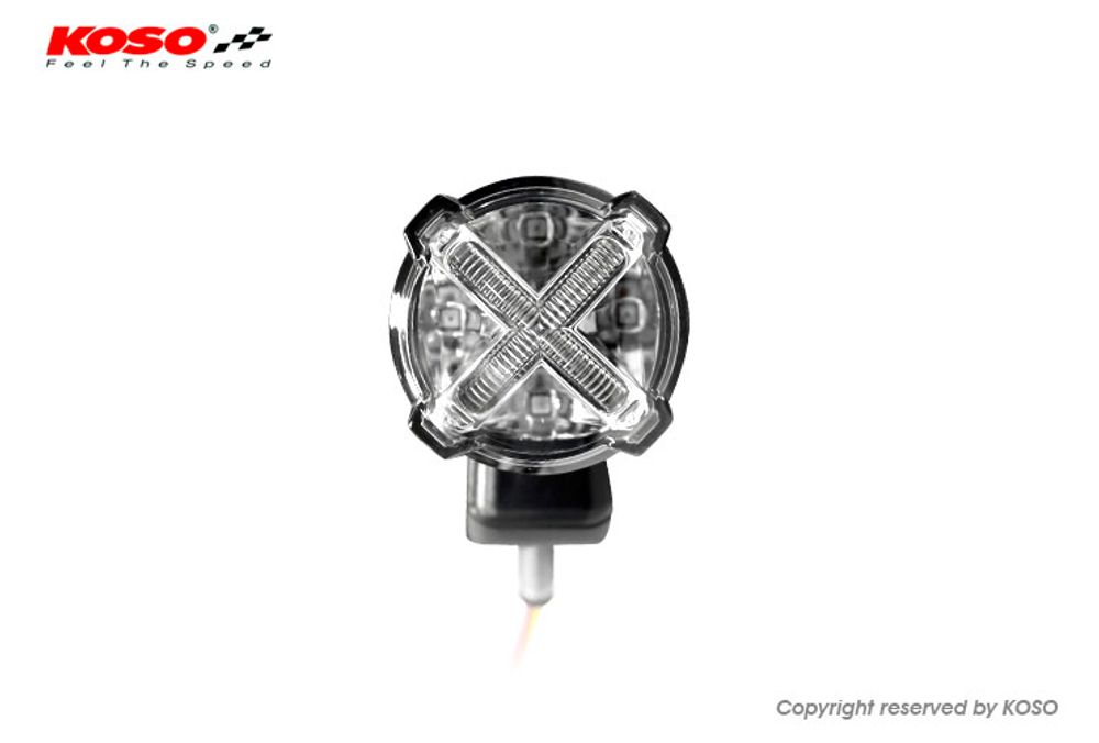 LED Rücklicht mit Bremslichtfunktion, GT-02 Klares Glas E-geprüft