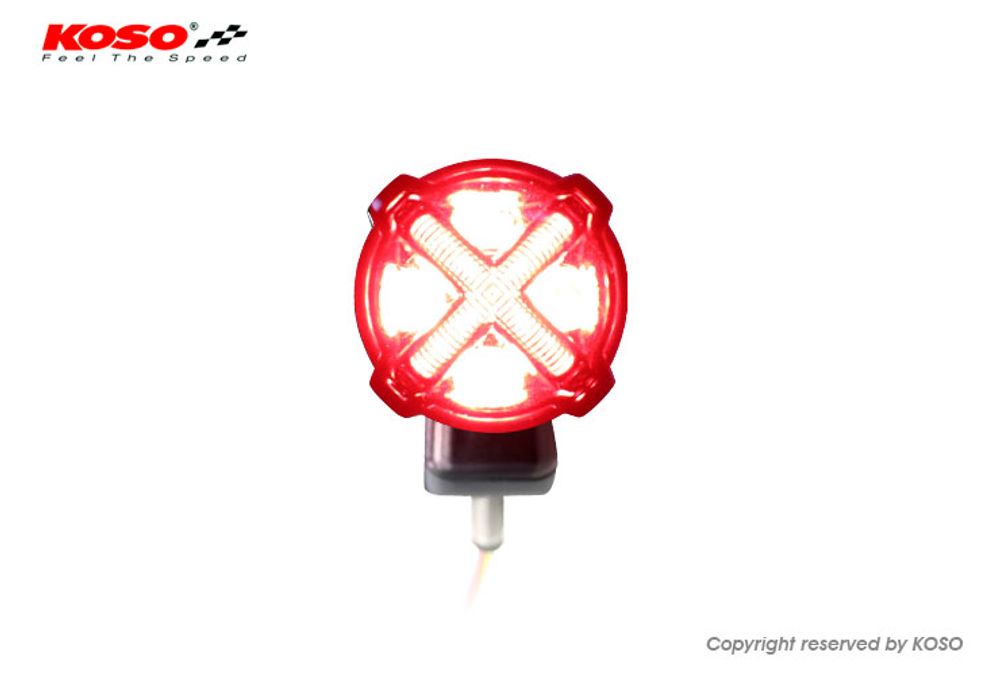 LED Rücklicht mit Bremslichtfunktion, GT-02 Klares Glas E-geprüft