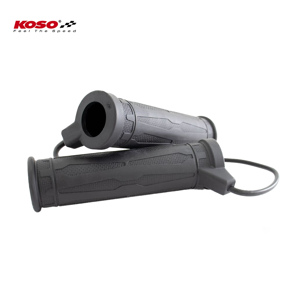 Heated grips 7/8 inch + 1 inch L=130mm with external switch - black