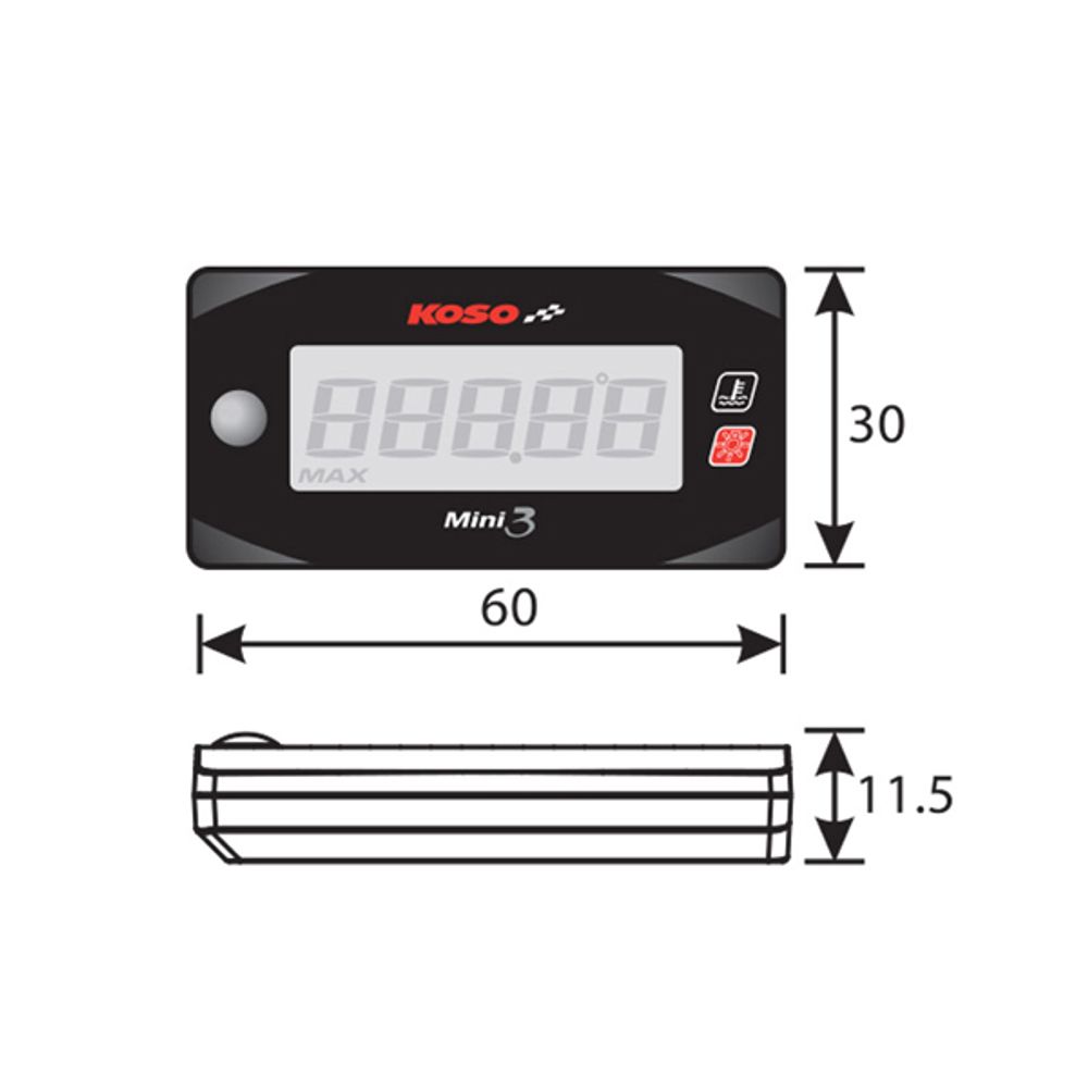 Koso Mini Style 3 - Fuel (Fuel Gauge)