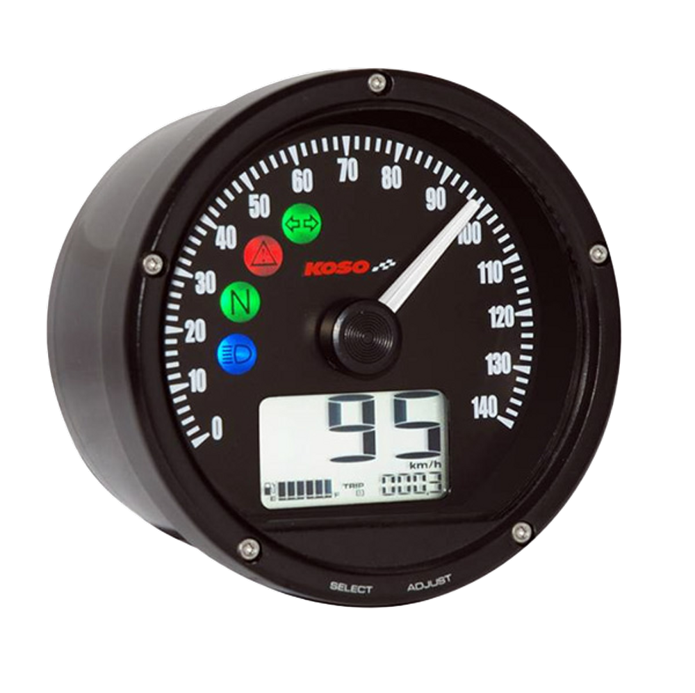 D75 tachometer and tachometer with black dial and black surface max 10000 rpm 