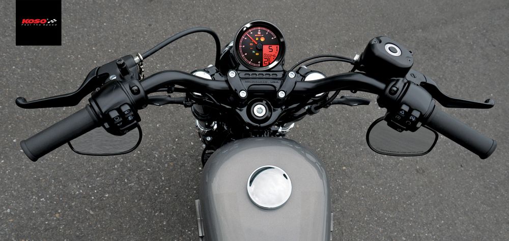 RF_KOSO HD-01-04 für XL-883 & XL-1200 2014+ //Softail 2011+ // Dyna 2012+ schwarzer Rand