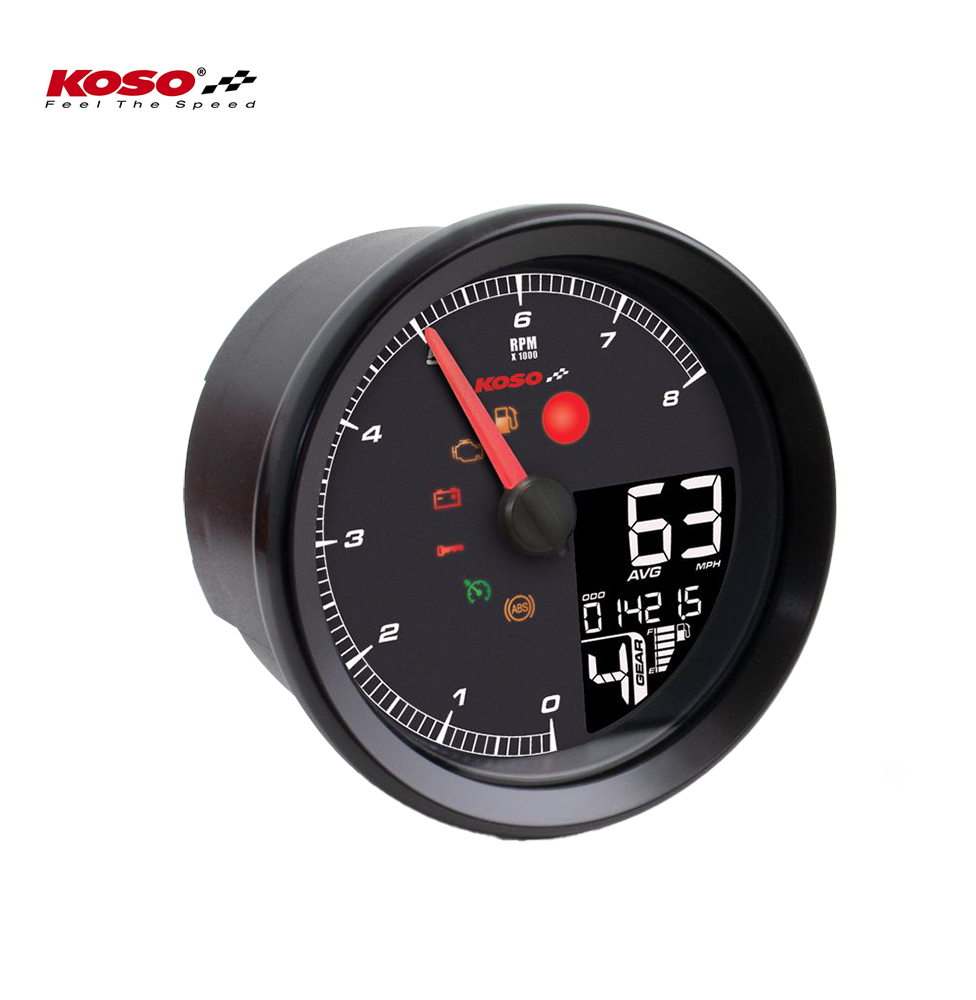 KOSO HD-01-04 für XL-883 & XL-1200 2004 - 2013 // Dyna 2004-2011 schwarzer Rand