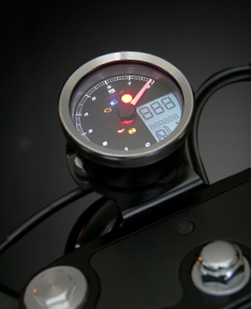KOSO Drehzahlmesser / Tachometer passend fuer Yamaha XV950/Bolt / Yamaha SCR950 mit Chrom Ring, Plug and Play mit ABE/KBA