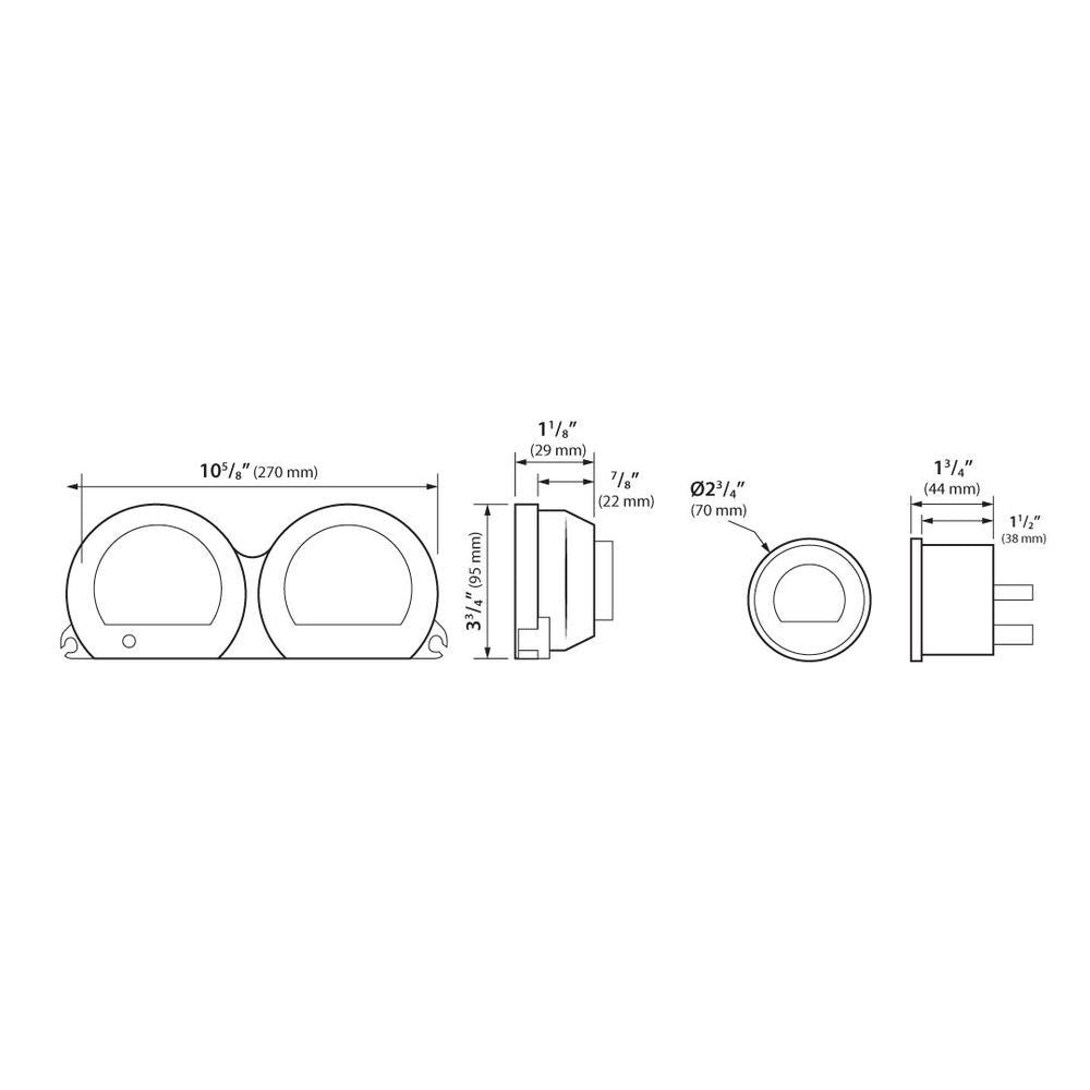 KOSO HD-03 | 4 Stück LCD-Kit (8 austauschbare Farben) | passend für Harley-Davidson® 2014-2023