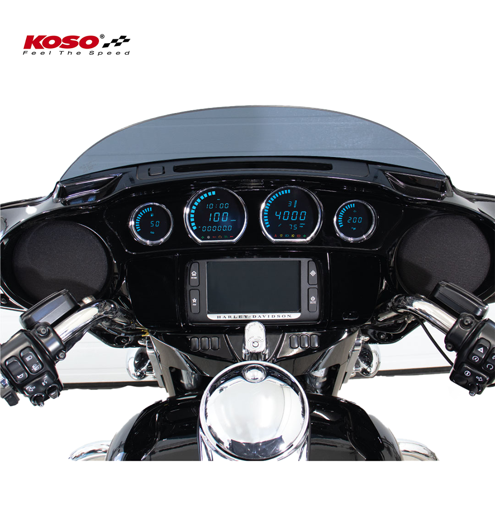HD-06 passend für Harley Touring LED Instrument Kit für Modelle 2014-2021+ Blau Schwarz