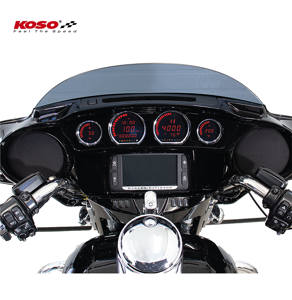 HD-06 passend für Harley Touring LED Instrument Kit for 2014-2020 Rot Schwarz