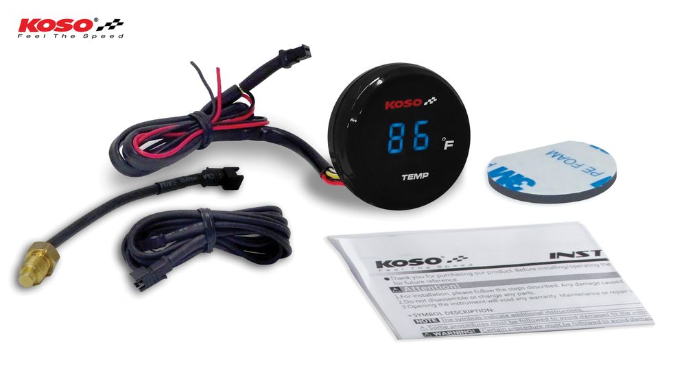 Koso Coin thermometer blue display 