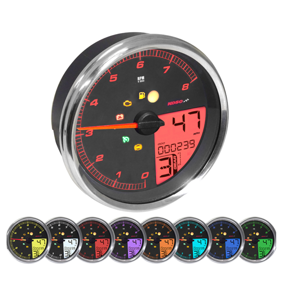 HD-05 Meter für Harley Davidson (2004 - 2013 Modelle) silberner Rand