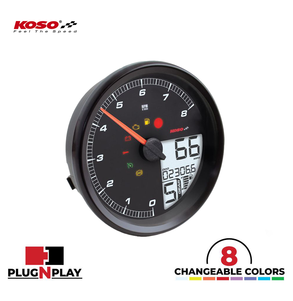 HD-05 Meter für Harley Davidson (2004 - 2013 Modelle) schwarzer Rand