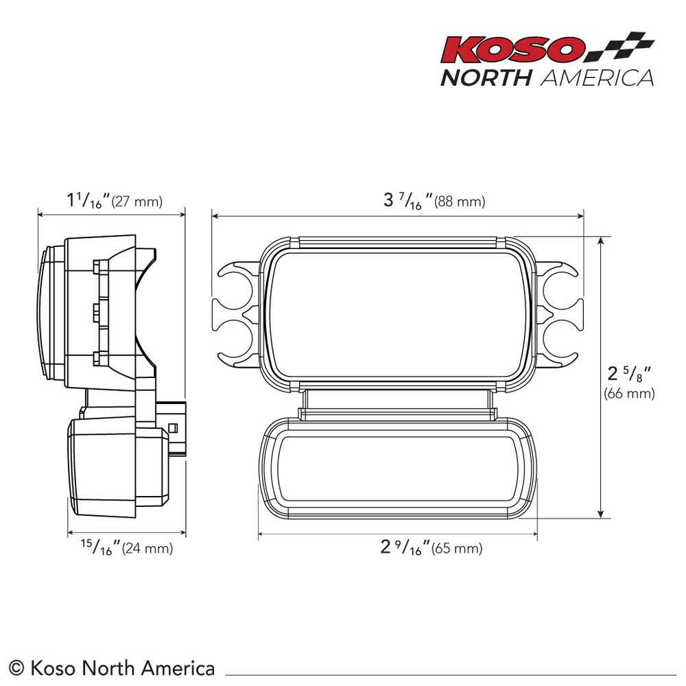 Koso D2 Multifunktions Meter passend für HD® 2004-2013 Dyna, Softail, 883