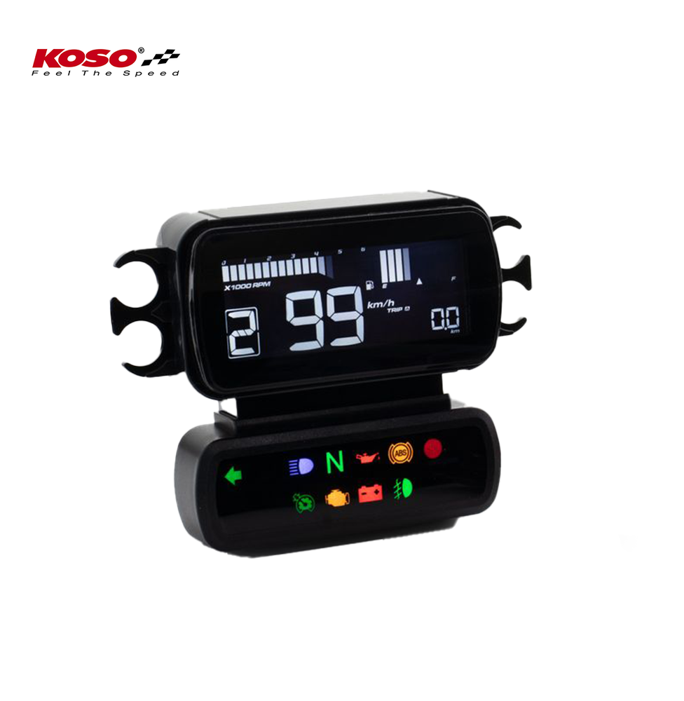 Koso D2 Multifunktions Meter passend für HD  ® für 2018-2022 Street bob, 2018+ Breakout, 2022+ Low Rider ST & 2022+ Softail Standard