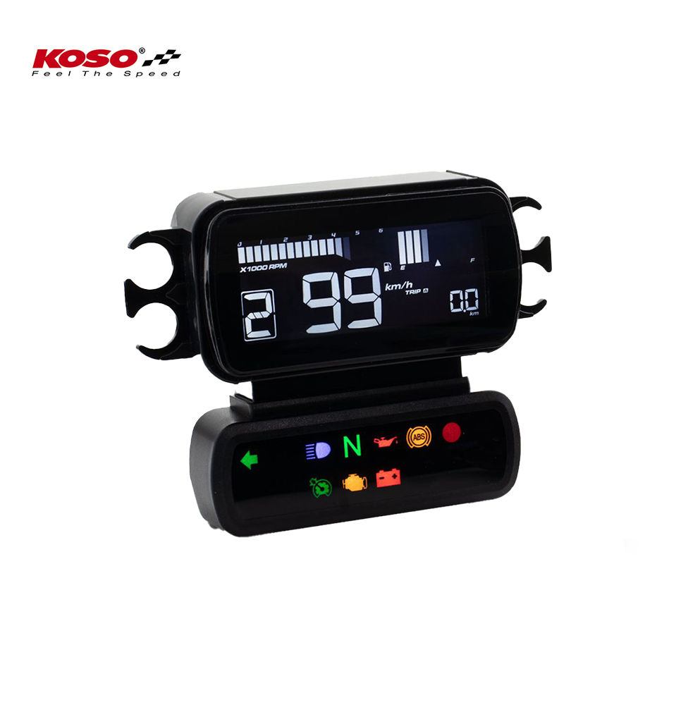 Koso D2 Multifunktions Meter passend für HD® 2004-2013 Dyna, Softail, 883