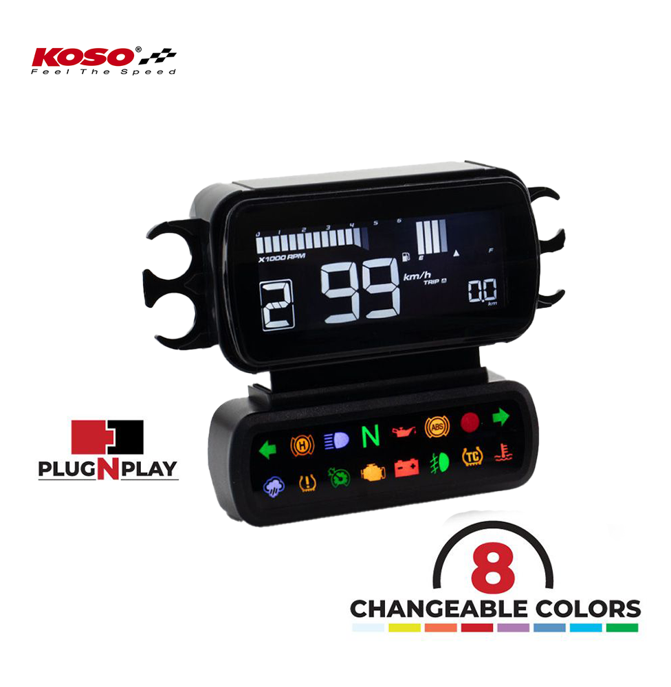 KOSO D2 Multifunktions Meter passend für HD Baggers 2014-2023