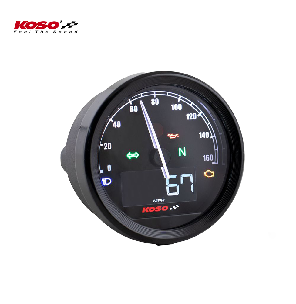 KOSO D60 suitable for Harley Davidson® TNT-05 speedometer up to 160 km/h, MPH ABE