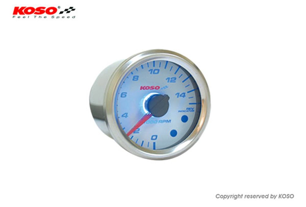 Instructions GP Style Universal Tachometer - white (0 - 15000 rpm / 48mm)