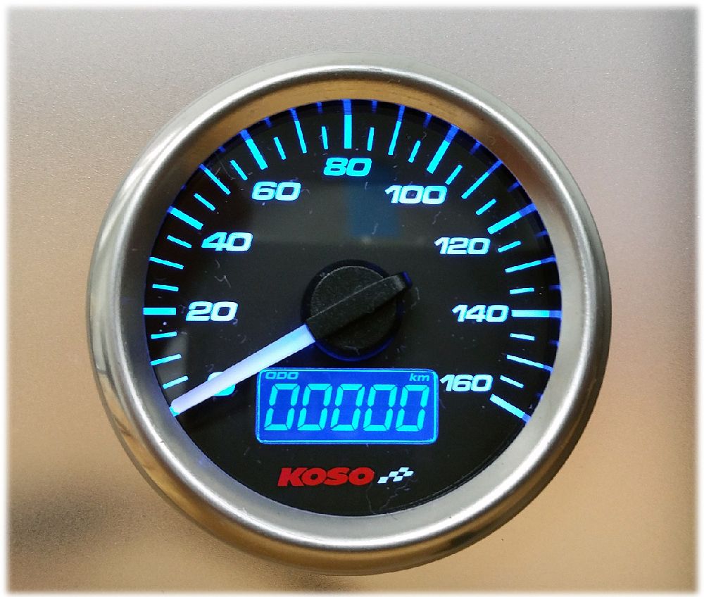 Instructions D48 mini speedometer, fuel gauge, odometer/trip meter, max. 160 km/h + mph e