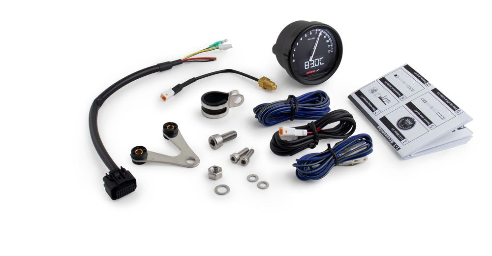 KOSO D48 TNT-05 Drehzahlmesser 12000 RMP universal black ring
