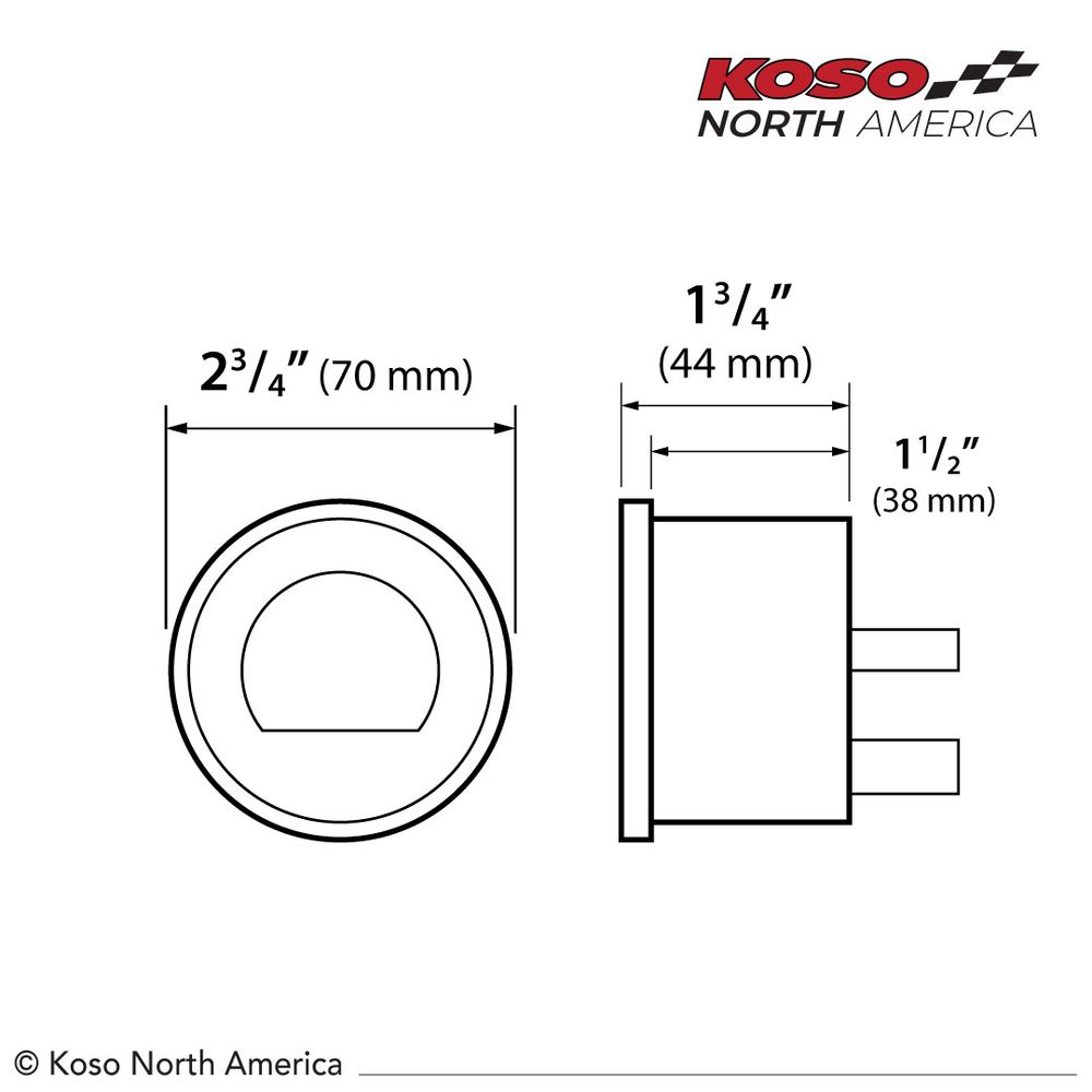 KOSO Zusatzinstrument D2 Multifunktions HD Baggers 2014-2023