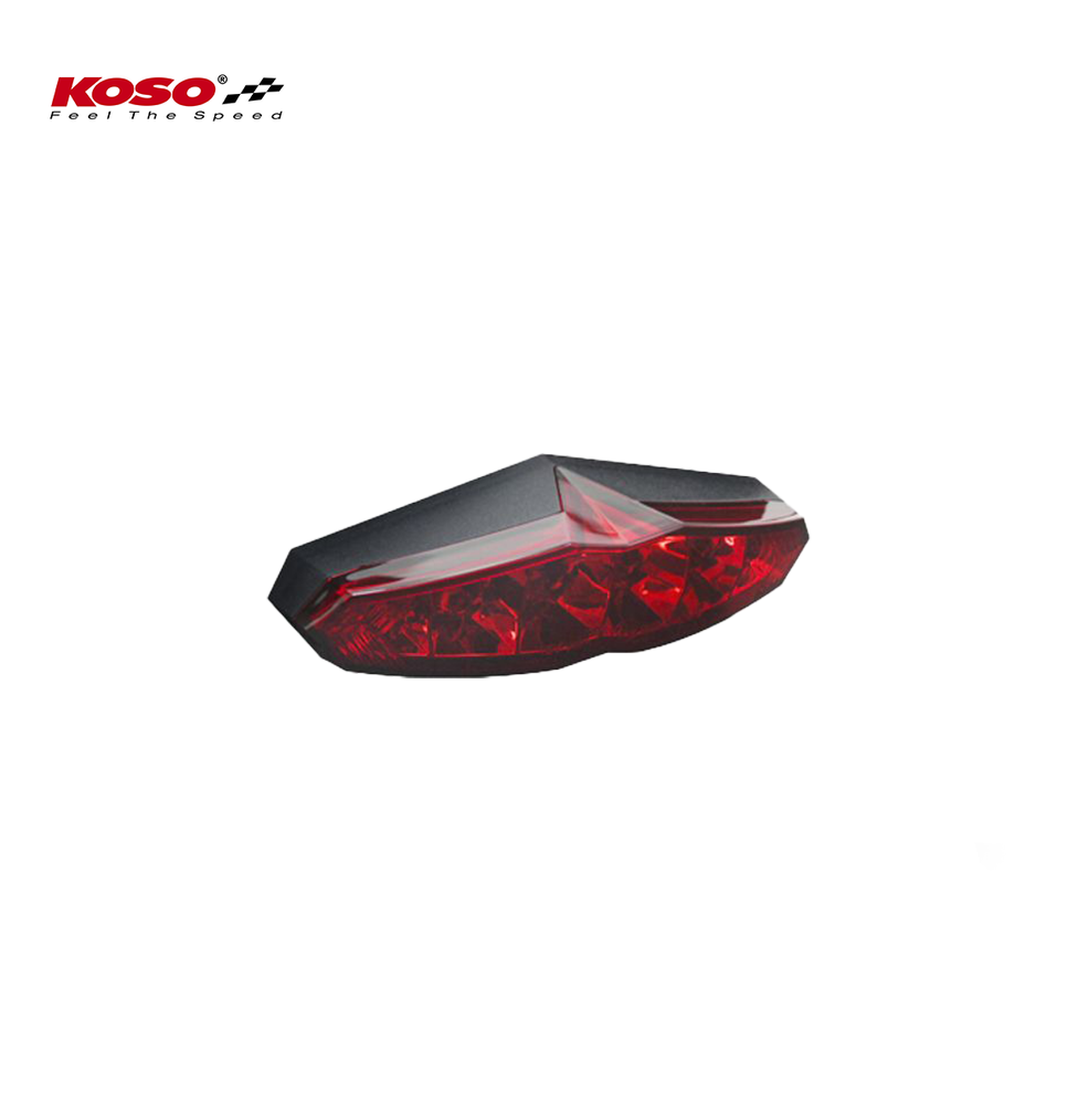 LED taillight - Koso Infinity with license plate light - red E-tested