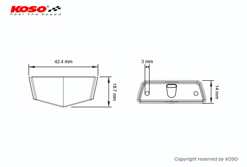 KOSO LED taillight Nano (tinted glass) E-tested