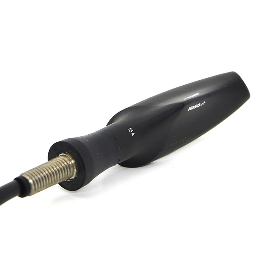 LED indicator Infinity-F, black, smoked glass, front position light E-tested