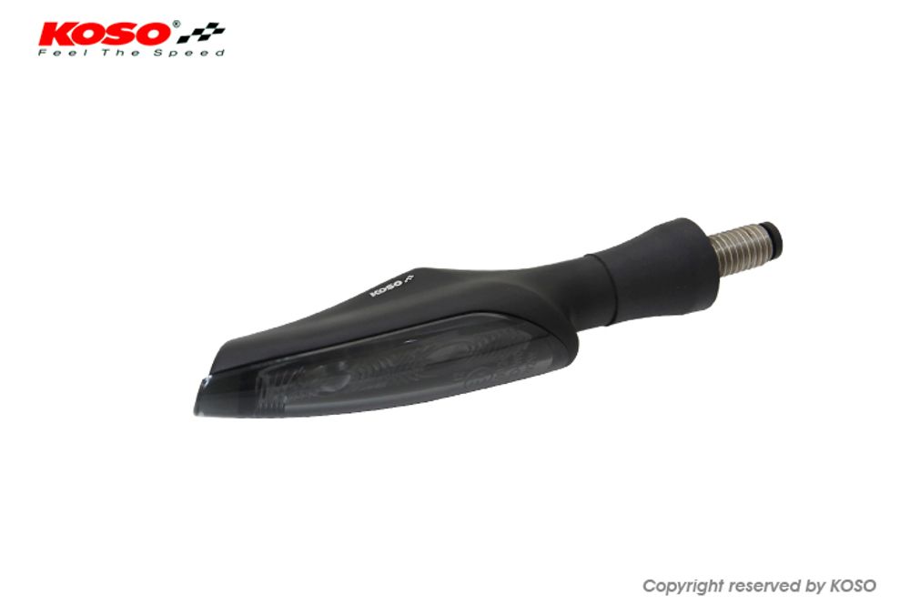 LED indicator Infinity-F, black, smoked glass, front position light E-tested
