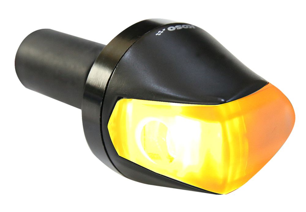 LED Blinker Knight - Lenkerendenblinker, schwarz, Rauchglas E-geprüft