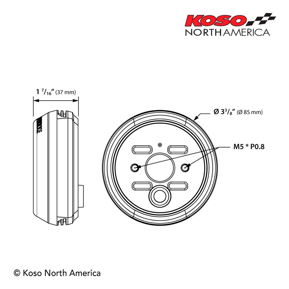 High-power LED rear light SOLAR (smoked glass)