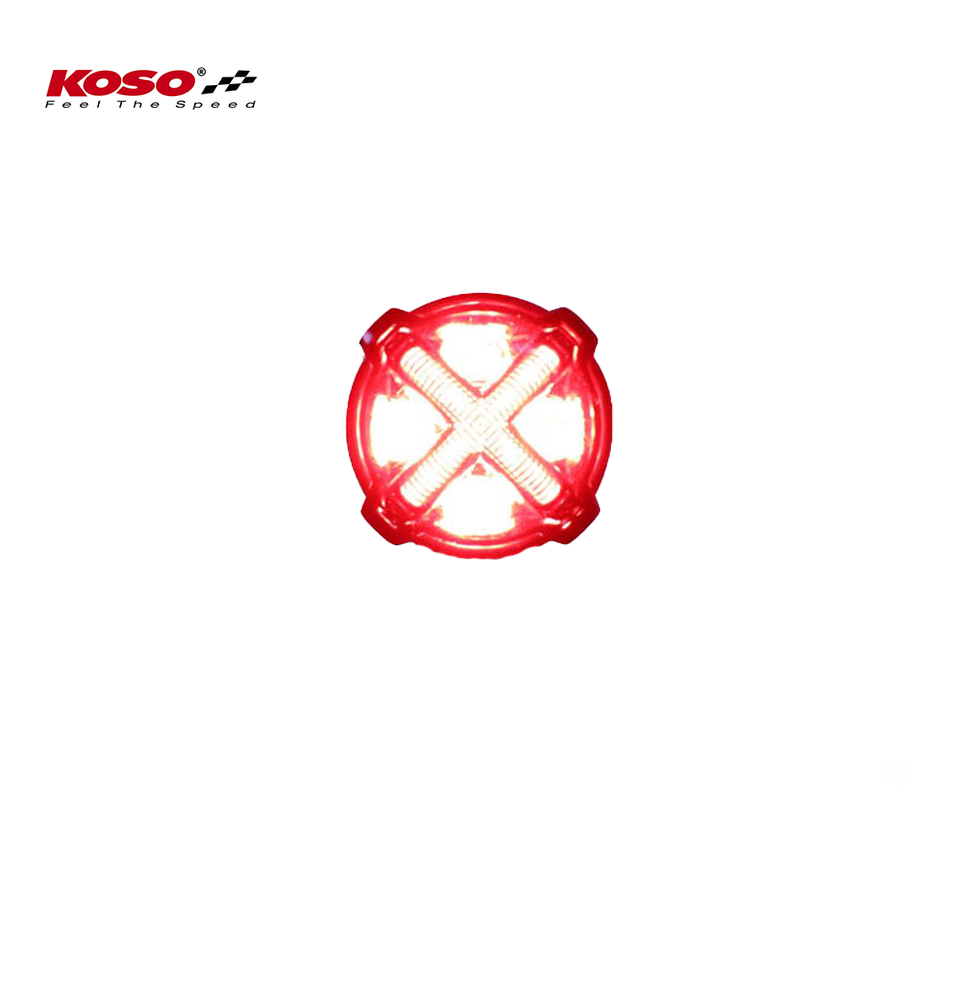 LED Rücklicht mit Bremslichtfunktion, GT-02S Klares Glas E-geprüft mit Halter