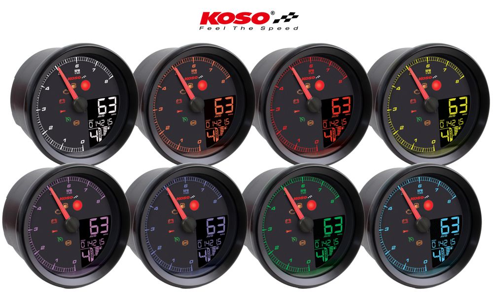 RF_KOSO HD-01-04 für XL-883 & XL-1200 2004 - 2013 // Dyna 2004-2011 schwarzer Rand