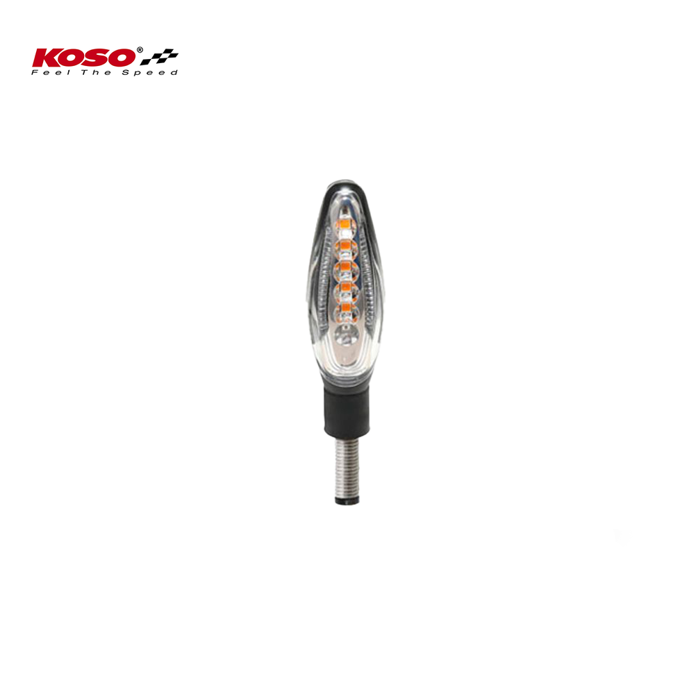KOSO LED indicator Sonic with taillight + brake light function, matt black, E-tested 