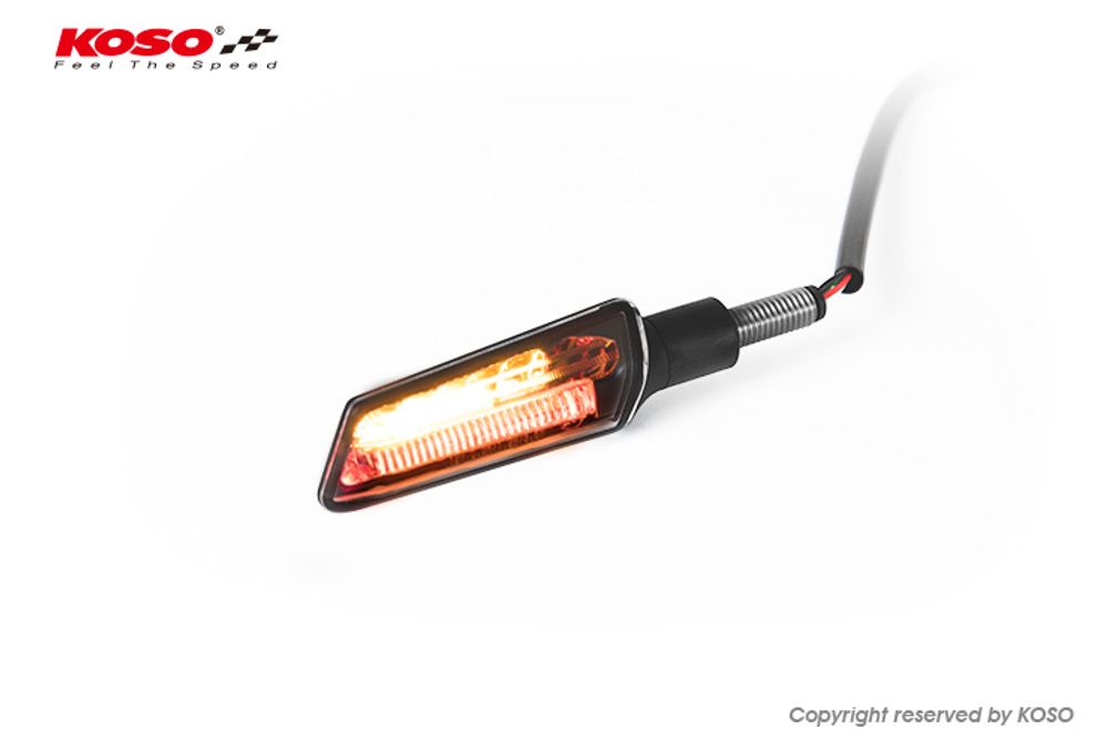 KOSO GW-03 LED Fahrrichtungsanzeiger mit intrigieter Rücklicht- Bremslicht Funktion
